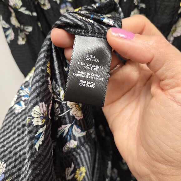 Rebecca Taylor Silk Kelsey Floral Dress sz 0 / XS Elegant Date Night Midi A-Line - Picture 11 of 13